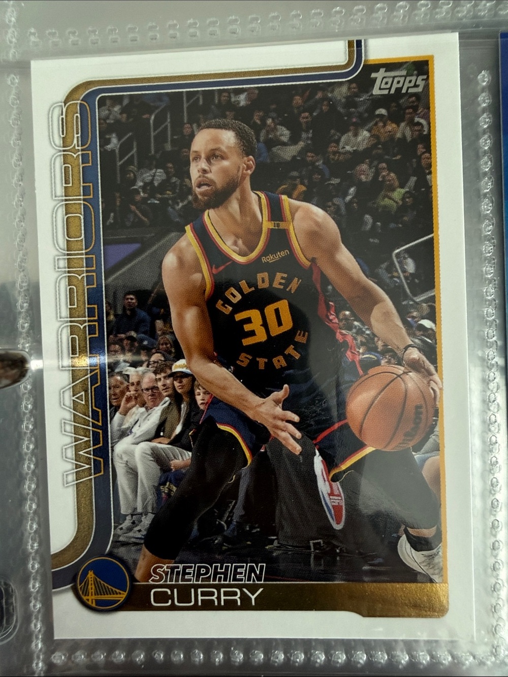 Topps Stephen Curry Warriors Card - Black & Gold